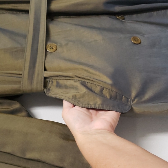 Vintage Degrees green iridescent trench coat - Picture 6 of 16